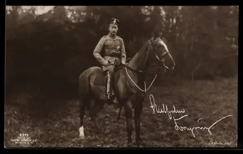 AK Kronprinz Wilhelm von Preussen zu Pferde