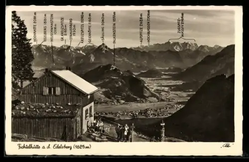 AK Fichtelhütte, Panoramablick vom Edelsberg ins Pfrontener und Tiroler Tal