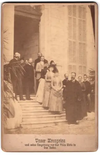 Fotografie unbekannter Fotograf, Ansicht San Remo, Kaiser Friedrich III. von Preussen bei seiner Villa Zirio