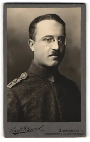 Fotografie Carl Stenzel, Strassburg i. E., Johannesstaden 1, Soldat vom Telegraphen-Bataillon Nr. 3 in Uniform, 1918