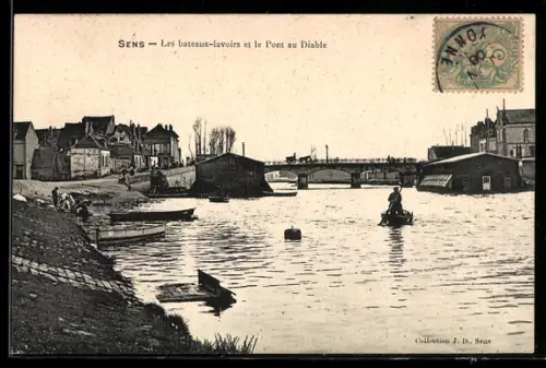 AK Sens, Les bateaux-lavoirs et le Pont au Diable