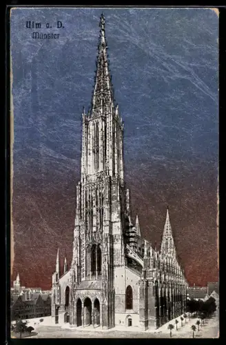 AK Ulm a. D., Blick zum Münster