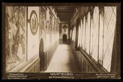 Foto-AK NPG: Eisenach, Wartburg, Elisabethengang