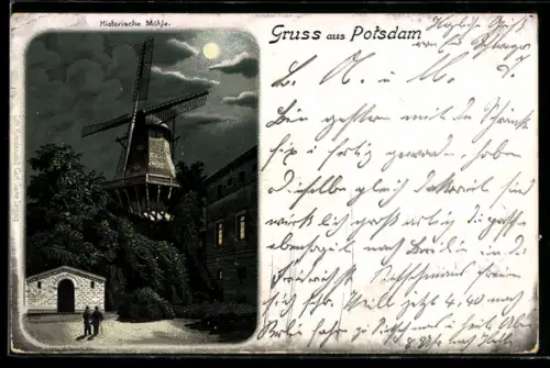 Lithographie Potsdam, Historische Windmühle