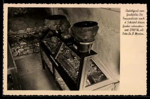 AK Skelettgrab vom Grabfelde, Ausgrabung