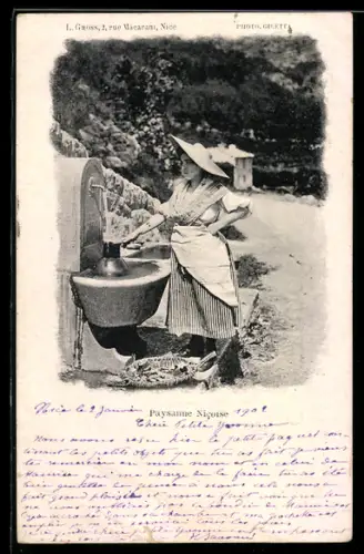 AK Nizza / Nice, Paysanna Nicoise