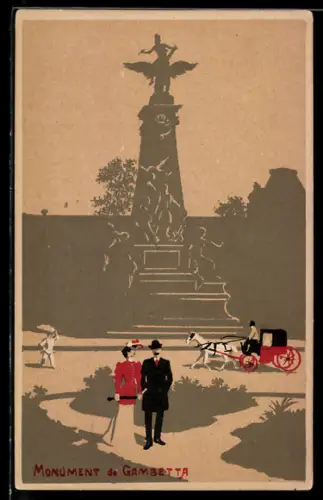 AK Paris, Monumentde Gambetta