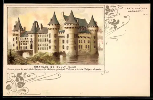 Lithographie Sully, Le Chateau de Sully, Anti-Alkohol