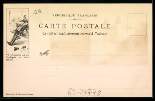 Lithographie Rambouillet, le Château