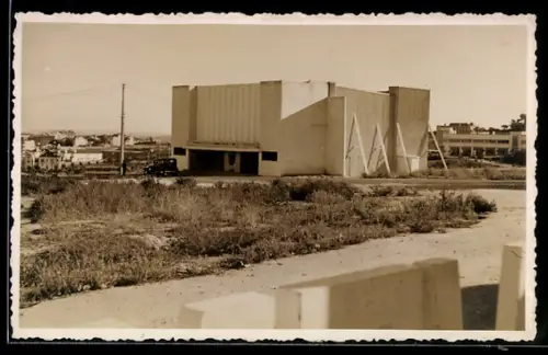 Foto-AK Lissabon, Ausstellungsgelände im Bau