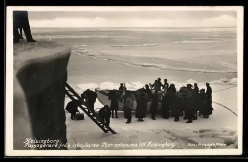 AK Helsingborg, Passagerare fran isbrytaren Thor ankomma till Helsingborg, Seenotrettung