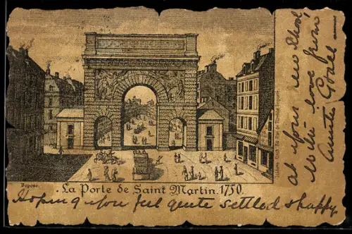 Künstler-AK Paris, La Porte de Saint-Martin 1750