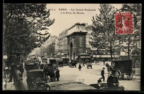AK Paris, Les Grands Boulevards à la Porte Saint-Martin