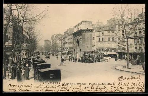 AK Paris, Les Boulevards, Porte Saint-Martin
