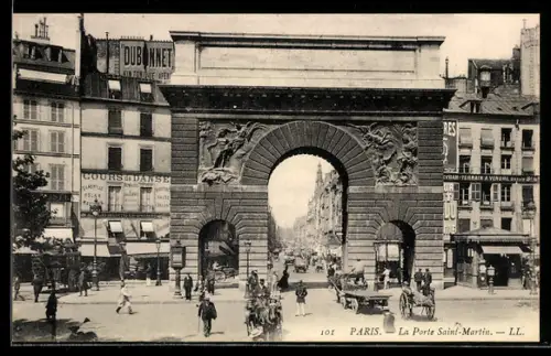 AK Paris, La Porte Saint-Martin