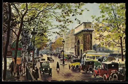 Künstler-AK Paris, La Porte Saint-Martin
