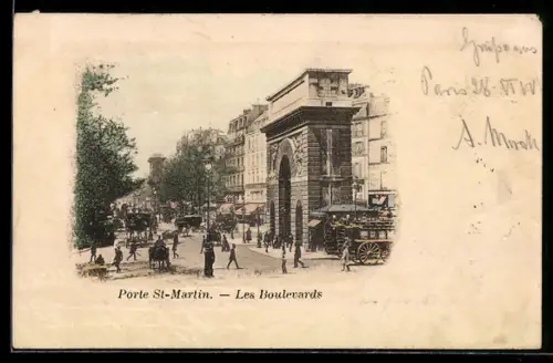 AK Paris, Les Boulevards, Porte Saint-Martin
