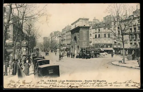 AK Paris, Les Boulevards, Porte Saint-Martin