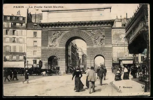 AK Paris, La Porte Saint-Martin
