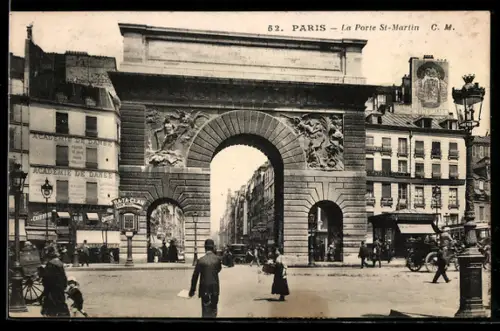 AK Paris, La Porte Saint-Martin
