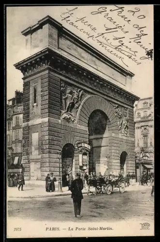 AK Paris, La Porte Saint-Martin