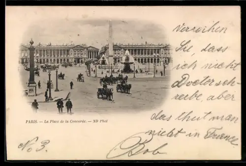 AK Paris, Place de la Concorde, Vue d`ensemble