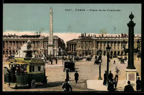 AK Paris, Place de la Concorde, L`Obélisque