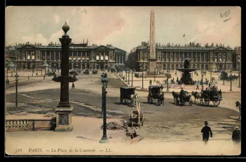 AK Paris, Place de la Concorde, Vue d`ensemble