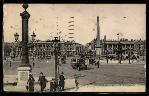AK Paris, Place de la Concorde, Vue d`ensemble