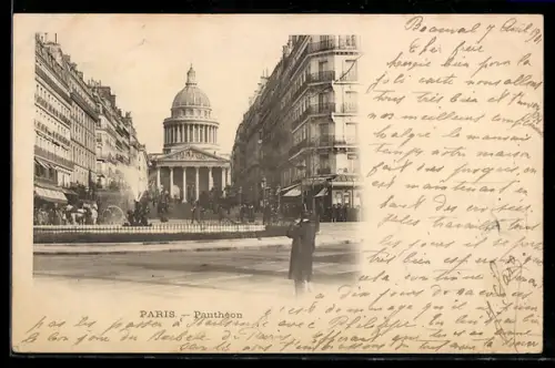 AK Paris, Le Panthéon, Les Fontaines