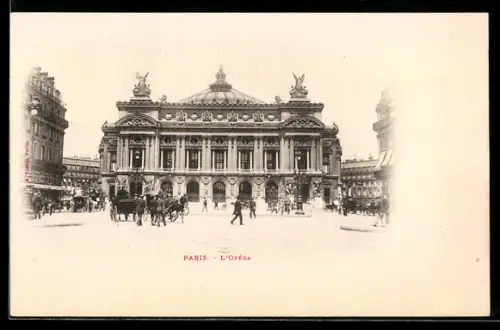 AK Paris, L`Opéra Garnier, Vue panoramique
