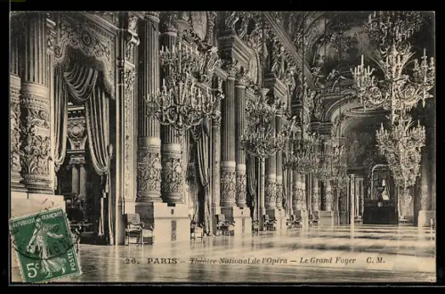 AK Paris, Théâtre National de l`Opéra Garnier, le grand Foyer