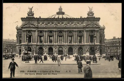 AK Paris, Opéra Garnier, L`Opéra et la Place