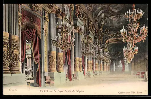 AK Paris, Le Foyer Public de l`Opéra