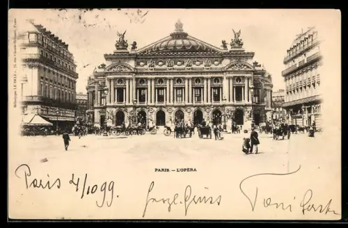 AK Paris, L`Opéra, Vue panoramique