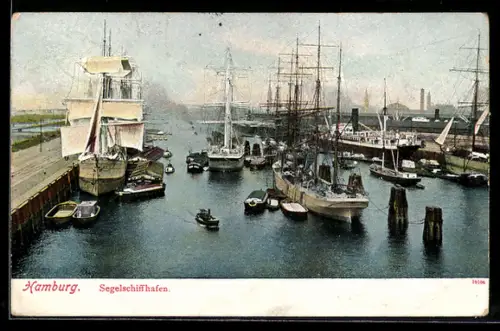 AK Hamburg, Segelschiffhafen, Gesamtansicht