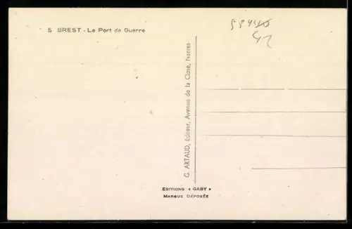AK Brest, Le Port de Guerre