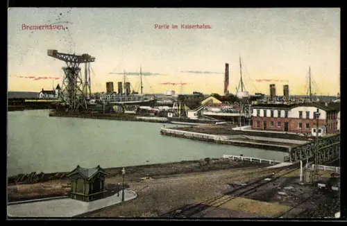 AK Bremerhaven, Partie im Kaiserhafen
