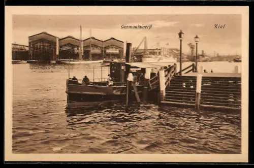 AK Kiel, Blick zur Germaniawerft