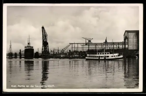 AK Kiel, Partie an der Germania-Werft, Hafen