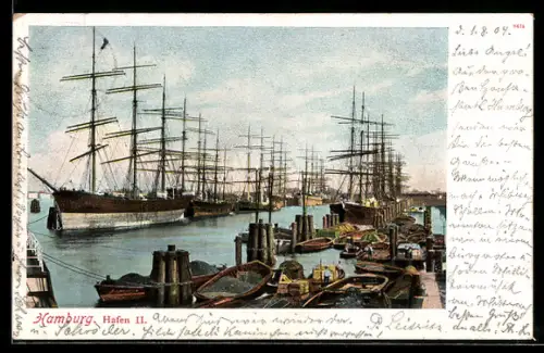 AK Hamburg, Segelschiffe im Hafen II