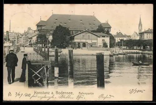 AK Konstanz a. Bodensee, Hafenpartie
