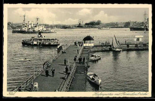 AK Kiel, Hafenpartie mit Reventloubrücke