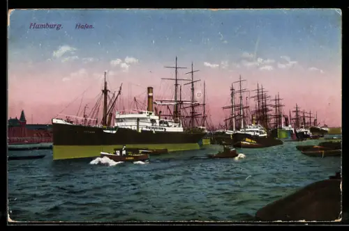 AK Hamburg, Hafenansicht