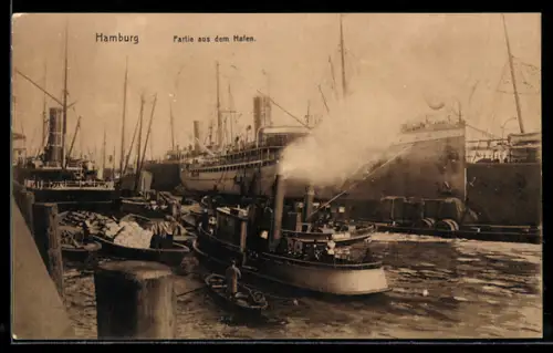 AK Hamburg, Partie aus dem Hafen