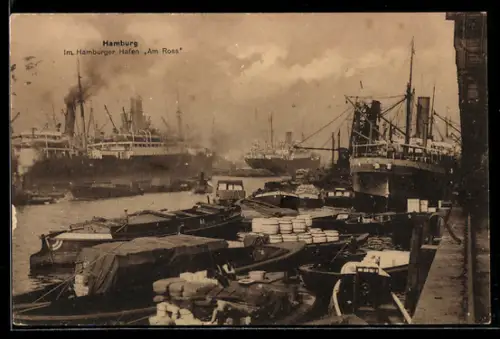 AK Hamburg, Im Hamburger Hafen Am Ross