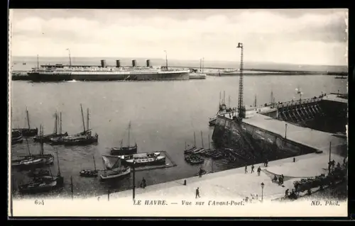 AK Le Havre, Vue sur l`Avant-Port