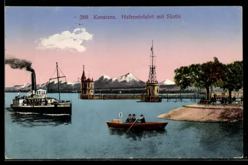 AK Konstanz, Hafeneinfahrt mit Säntis