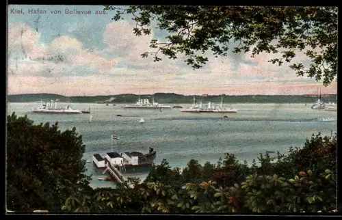 AK Kiel, Hafen von Bellevue aus