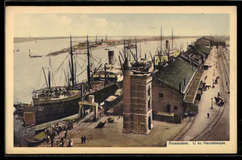 AK Amsterdam, IJ en Handelskade, Hafen